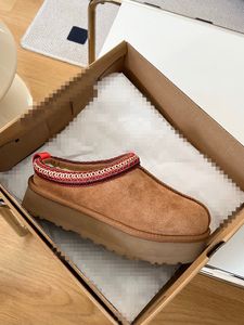 2022 Heet Verkoop Ausg Platform Vrouw Winter Boot Designer Enkellaarsjes Tazz Schoenen Kastanje Zwart Warm Bont Slippers Indoor laarsjes