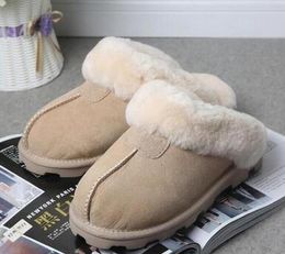 2022 Hot verkopen klassieke stijl 51251 binnenlaarzen bewaren warme slippers geit skin schapenhuid sneeuw slippers man vrouwen slippers