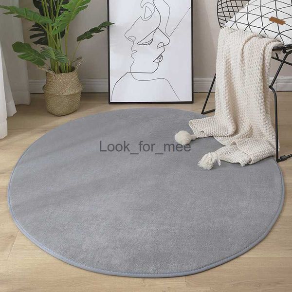 2022 Vente chaude ronde corail velours tapis couleur absorption d'eau canapé tapis mousse à mémoire chambre salon enfants tapis tapis de yoga HKD230828