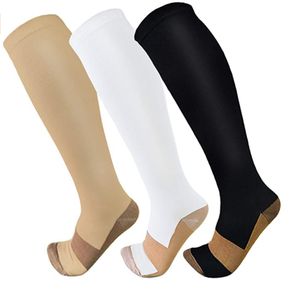 2022 Vente chaude Chaussettes de sport Lot de 3 Chaussettes de compression en cuivre Femmes Hommes Circulation - pour la médecine, la course à pied, l'athlétisme