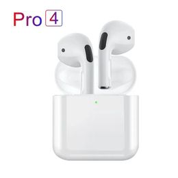 Pro 4 TWS Bluetooth draadloze oortelefoon Compatibel 5.0 Hoofdtelefoon Earbud -hoofdtelefoons Waterdichte headset met MIC voor Xiaomi iPhone Pro4 -oordopjes