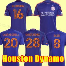 2024 2025 Houston Dynamo voetbalshirts thuis uit oranje zwart #9 SEBAS #5 PARKER #17 HADEBE #10 PICAULT 24 25 voetbalshirts met korte mouwen S-2XL