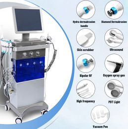 2022 Hydro Dermabrasion Limpieza profunda Máquina de microdermabrasión Máquina de ultrasonido Extracción de la extracción de la cara Elevación de la cara Equipo de salón hidrofacial