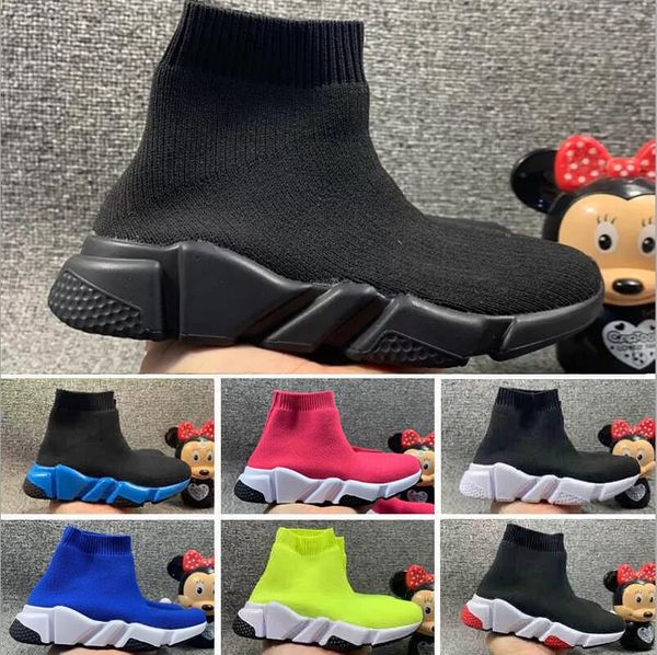 2022 infantile enfants chaussette chaussures pour garçons filles enfant rose bleu noir sport baskets concepteur gris tout-petits formateurs chaussure Eur 24-35