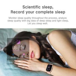 Reloj inteligente resistente al agua IP68 para mujer, pulsera encantadora, Monitor de ritmo cardíaco, monitoreo del sueño, conectar IOS y Android + caja, 2022