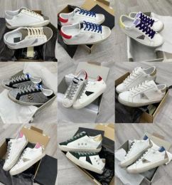 2022 Italia Marca Mujeres Zapatillas Super Star Zapatos de lujo Lentejuelas Clásico Blanco Doold Sucio Diseñador Hombre Zapato Casual Goldenity Goose7193015 llP