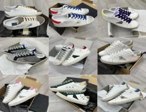 2022 Italia Marca Mujeres Zapatillas Super Star Zapatos de lujo Lentejuelas Clásico Blanco Doold Sucio Diseñador Hombre Zapato Casual Goldenity Goose2528435 WEh
