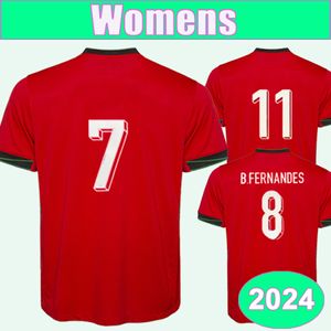 2024 Portugal JOAO FELIX PEPE Damesvoetbalshirts Nationale ploeg JOAO CANCELO DIOGO COSTA DANILO BRUMA Thuis Uit Voetbalshirt Uniformen
