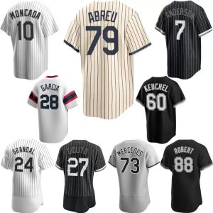 2023Jose Abreu Jerseys Tim Anderson Yoan Moncada Lucas Giolito Craig Kimbrel Luis Robert Matt Foster Keuchel Jimenez Custom Chicago Heren Dames Jeugd Honkbal Jersey