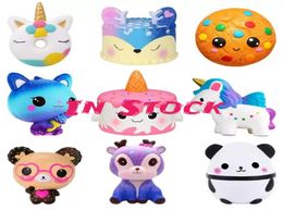 2022 Jumbo Squishy Kawaii cheval gâteau cerf Animal Panda écrase lente augmentation soulagement du Stress jouets à presser pour kids9245785