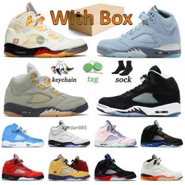 2022 Jumpman 5 Men Trainers basketbalschoenen Jade Horizon 5S Designer Sneakers Paasvuur Red Racer Blue Camo Concord Blue Bird Bird Bean Jordam