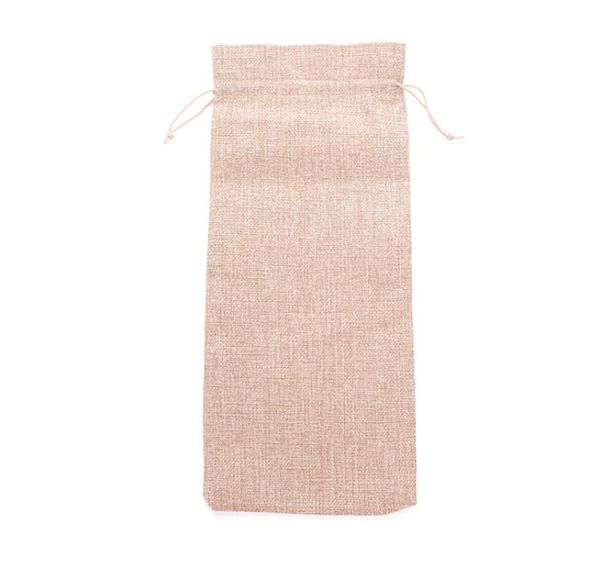 2022 Jute Vin Bouteille Sacs 16 cm X 36 cm Champagne Couvre Linge Cordon De Noël De Noce Cadeau Pochettes Emballage