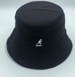 2022 Kangaroo Fisherman Visor Basin hoed mode mode wilde katoenen stof emmer hoed supervuur mannen en vrouwen flattop clothat8437911