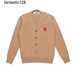 Cardigan kaki Style Couple Chuanjiu, pull tricoté à col en v, Baoling, manteau fin, cœur rouge, 2022