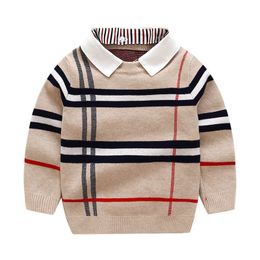 designer enfants mode cardigan pull plaid tricot coton pull enfants pulls imprimés pull laine mélanges garçons filles vêtements