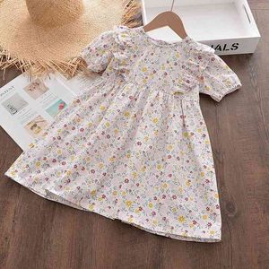 2022 Kinderen meisje bloemen zoet kleding nieuwe mode kinderbloemjurken baby peuter ruches schattige kostuums feestvestidos g220518