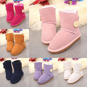 2022 enfants chaussures garçons fille chaussure enfant en cuir véritable bottes de neige tout-petits bottes avec des arcs enfants chaussures filles baskets designer jeunesse w8Z1 #