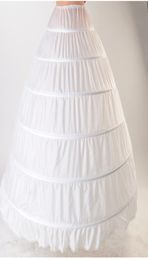 2022 Borde de encaje 6 enagua de aro enagua para vestido de fiesta vestido de novia 110 cm de diámetro ropa interior accesorios de boda crinolina 1448577