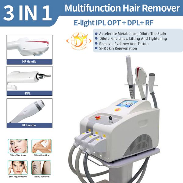 2022 Dernières 3 en 1 IPL HR Tattoo Laser Hair Remove Tattoo Removed Beauty Machine