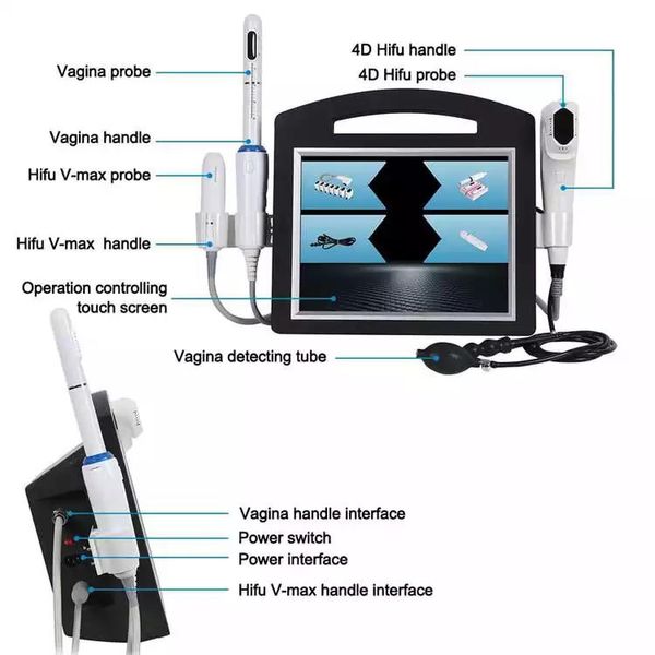 Máquina adelgazante 4D, dispositivo de estiramiento de la piel, ultrasonido Hifu, eliminador de arrugas, reducción de grasa, dispositivo de ajuste Vaginal, novedad de 2022