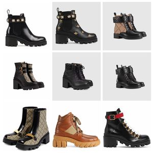 2022 Nieuwste vrouwen Lux Designer Boots High Heel Boot Shoes Real Leather Lederen Winter Fall Fall Motorcycle wandelschoenen