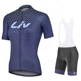 2022 Liv Pro New Women Cycling Clothing Mtb Bicycle Jersey Set Female Team Ciclismo Girl Wear Mountain Bike Maillot Ropa Maillot
