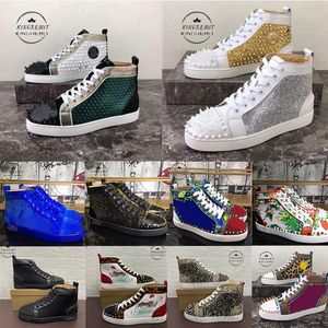 2022 Lage Mannen Casual Schoen Mode Outdoor Loafers Schoenen Mannen Luxe Sneaker Lederen Platform Sneakers Trainers Cut Spikes Vintage