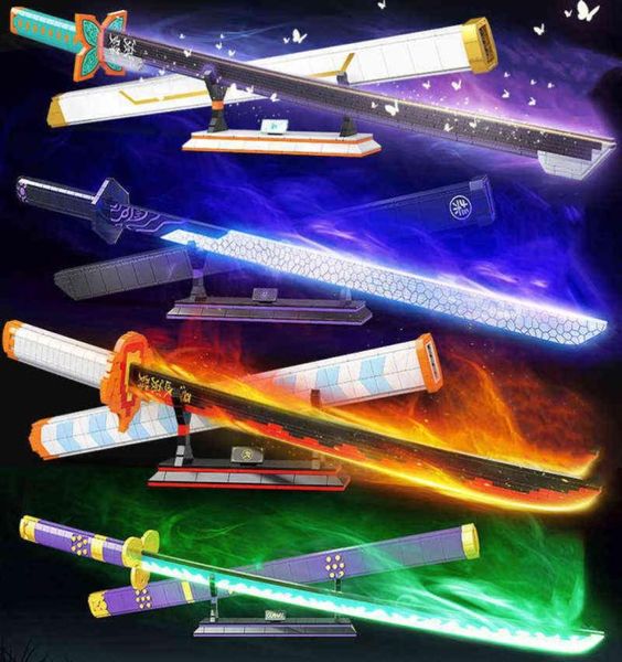 2022 Version lumineuse 720 MAGIC KILLD Mille lesmes 726 Yan Mo couteau 725 Blocs de construction assemblés Katana Model Ninja Sword Y2201174344