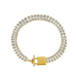 Bracelet de luxe plaqué or 18 carats, étanche, sans ternissement, cadenas à bascule, en acier inoxydable, bijoux tendance, 2022