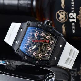 2022 orologio al quarzo di lusso a 3 pin con lunetta trasparente orologio automatico da uomo da polso di design da uomo impermeabile Reloj Hombre2144