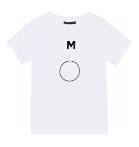 2022 Vêtements de créateurs de luxe pour bébés T-shirts pour enfants T-shirts à manches courtes Tops Garçons Filles Blanc Lettres noires Coton imprimé de qualité supérieure T-shirts Vêtements respirants 90-130