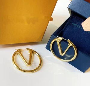 2022 Luxe grote gouden hoepel oorbellen voor dames vrouwen orrous meisjes oorstekers set Designer Sieraden oorbel Valentine039s Dag Cadeau en4422143