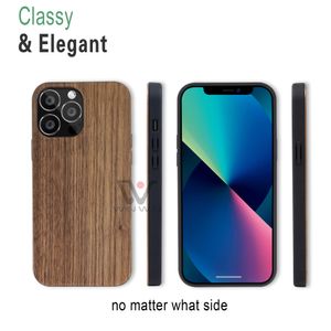 2022 Luxe Lege Houten Telefoon Gevallen Hoge Kwaliteit Schokbestendige Dunne en Duurzame Beschermende Houten Cover voor iPhone 13 Pro max 11 12