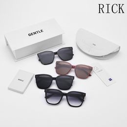 2022 Designer de marque de luxe Rick Lunettes de soleil Femmes Men de lunettes carrées surdimensionnées Polarisé Sun Sun-Lens UV400 avec forfait de luxe