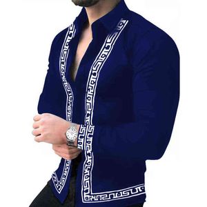 2022 Luxury merk heren en dames shirts geleidelijke casual single button print wilde blouses s-5xl g220511