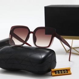2022 Marque de luxe Cadre surdimensionné Lunettes de soleil Gradient lens Mode Design classique carré Pour Hommes Femmes lunettes de soleil uv400 2300
