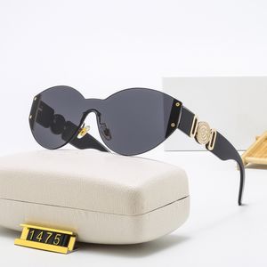 2022 Luxe design Shield 1475 zonnebril voor dames Populaire mode Zonnebrillen UV-bescherming Grote verbindingslens Frameloze topkwaliteit Wordt geleverd met pakket