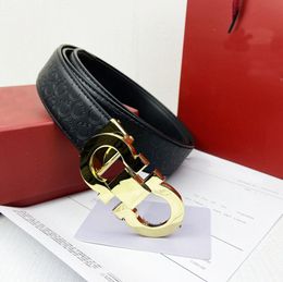 2022 luxe concepteur ceinture grande boucle mode décontracté en cuir véritable femmes ceintures hommes lettre ceinture ajouter boîte originale A018