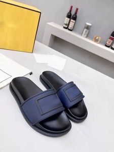 2022 Luxury Designer Mens Slippers Baguette Rubber Slides Sandal Womans Fashion Mule Flip Flop Taille 35-45