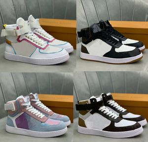 2023 Luxe Designer Chaussures Hommes Femmes Baskets Casual Skate Chaussures Tendance Haut Rivoli Haut Haut Impression Classique En Cuir Véritable Tattooo