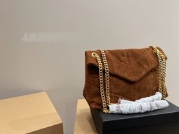 2022 sac à main de luxe sac à bandoulière marque LOULOU en forme de Y Designer couture daim dames chaîne en métal à clapet Messenger chaîne sacs en gros