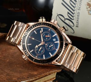 2022 Luxury Mens Watches Tous les cadrans travaillant Quartz Watch de haute qualité European Top Chronograph Clock Steel Belt Fashion Six Needle Work Work Wholesale