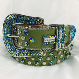 2022 Luxury riem mannen dames strass riem western bling bling crystal diamanten bezaaide riemen