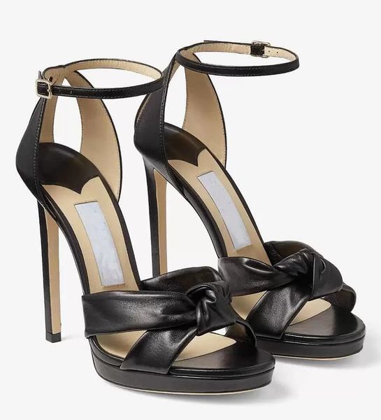 2022 Luxe Summer Rosie Plateforme Sandales Chaussures Pour Femmes Sangles Tubulaires Pompes Romantiques Robe De Mariée Robe Dame Élégante Talons Hauts
