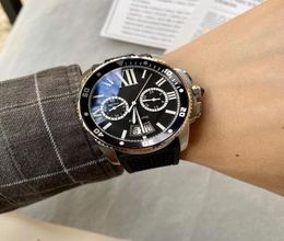 2022 Luxury Top Quality Mens Watchs Calibre Fashion Design Tous les cadrans Travail 42 mm Mouvement quartz Men Watch W7100056 Wateproof Wristw7466204