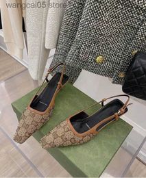 2022 LUXURY Women's G Sandals pump Les chaussures à brides arrière Aria sont présentées en maille noire avec motif étincelant de cristaux Fermeture à boucle arrière Taille 35-41 T230710
