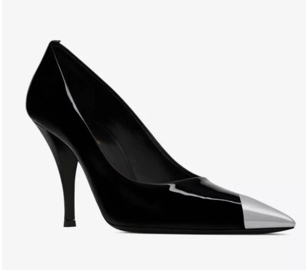 2022 lujo mujeres Vesper sandalias zapatos para mujer Slingback charol Metal Toe Cap señora bombas moda tacones altos comodidad caminar Francia París diseño