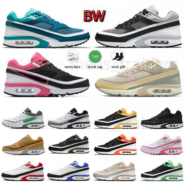 OG Sports BW Running Shoes para hombres Pink Light Stone Los Ángeles Obsidiana Blanca Blanca Persa Violeta Lyon Flat Jogging Trainers Snakers