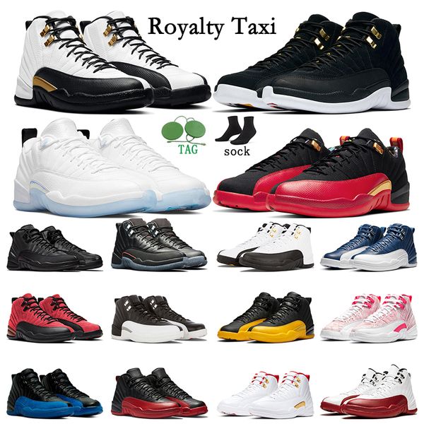 2022 Hommes Chaussures de basket-ball 12 12s Royalties Taxi Super Bowl Lagoon Pulse Indigo Utility Flu Game Gym Red Playoffs Winterized FIBA Baskets de sport pour hommes Outddor