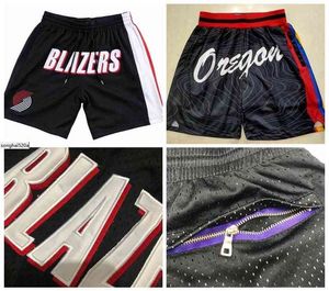 2022 Men Basketball shorts gewoon niet genaaid met pocket ritsjipper trainingsbroek mesh retro sportbroek